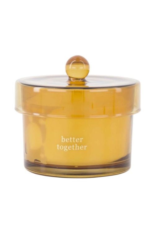 Zusss Geurkaars met deksel - Better together - goud