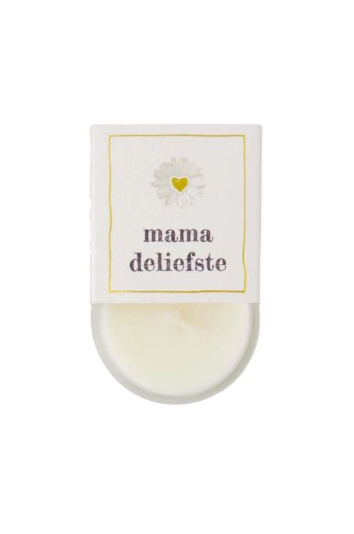 Zusss Geurkaarsje in wikkel - Mama de liefste - wit/zwart/geel