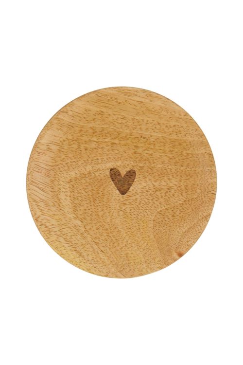 Zusss Glastopper - Hout hartje / naturel
