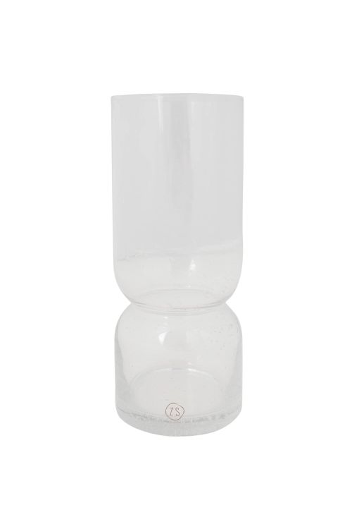 Zusss Glazen vaas met bubbeltjes S - Glas
