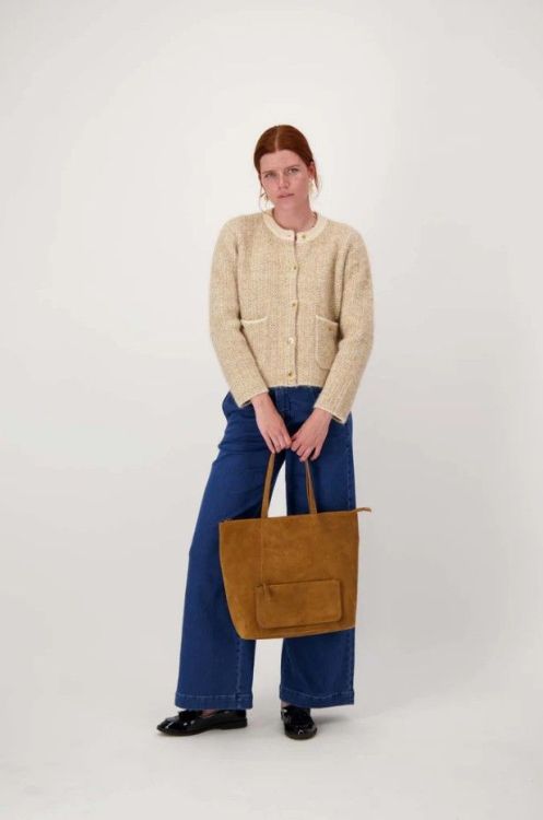 Zusss Grote shopper - Suede - Bruin