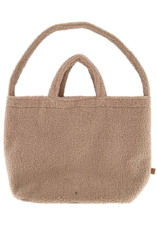 Zusss Grote teddy shopper - Taupe