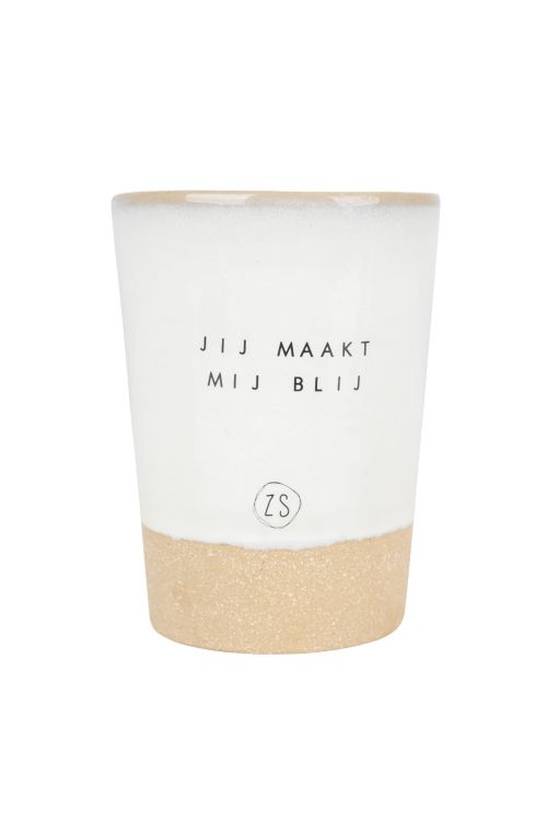Zusss Keramieken geurkaars - Jij maakt mij blij