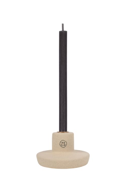 Zusss Klein kandelaartje keramiek - Gespikkeld zand