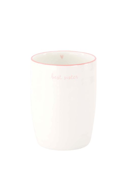 Zusss Koffiemok - Best sister - wit/ roze Zusss Koffiemok - Best sister - wit/ roze