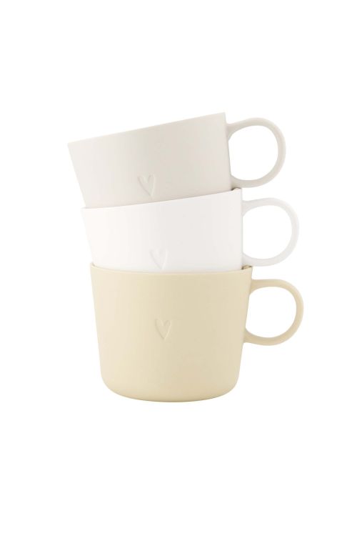 Zusss Koffiemok - Cappuccino - Hart - warm zand