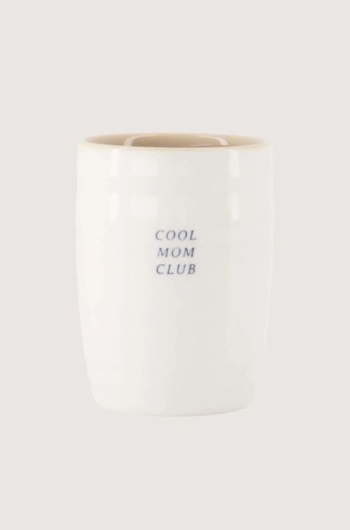 Zusss Koffiemok Cool mom club - Wit/bruin