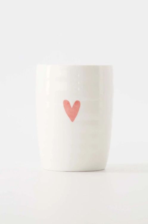 Zusss Koffiemok Hartje - Wit/roze