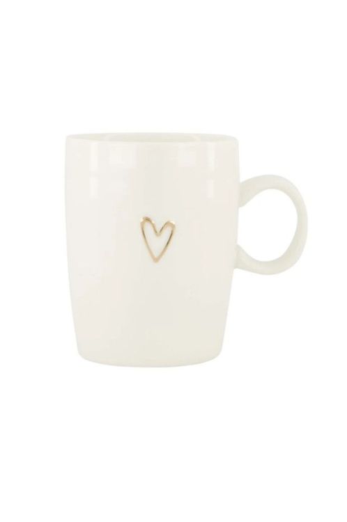 Zusss Koffiemok L - Hartje Sillhouet - goud