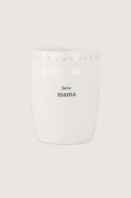Zusss Koffiemok - Lieve mama - wit/roze