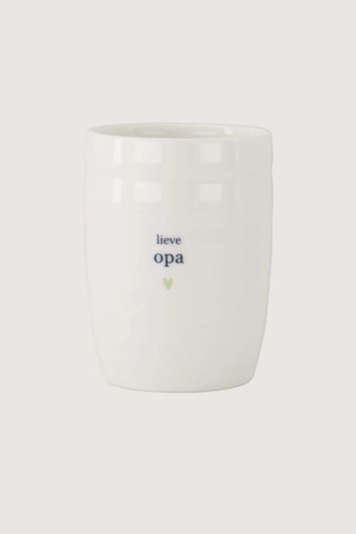 Zusss Koffiemok - Lieve opa - wit/groen