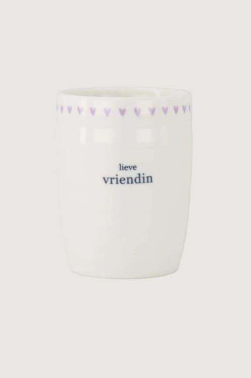 Zusss Koffiemok - Lieve vriendin - wit/lila