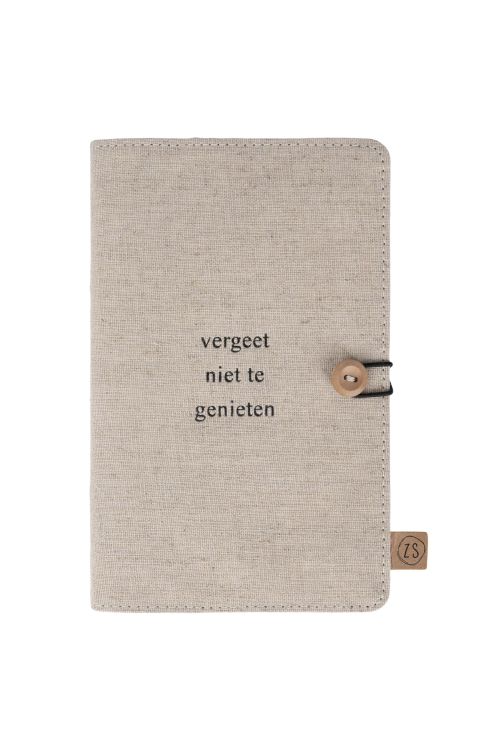Zusss Linnen notitieboekje - Vergeet niet te genieten