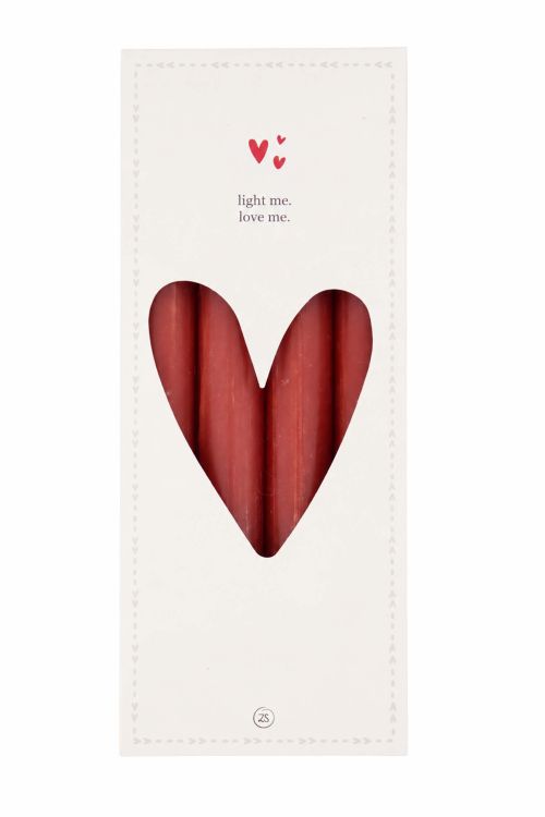 Zusss Set van 4 rustieke kaarsen 20cm - Dark red Zusss Set van 4 rustieke kaarsen 20cm - Dark red