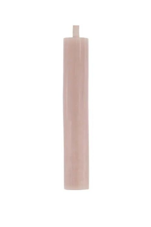 Zusss Set van 4 rustieke kaarsjes 12cm - Leem