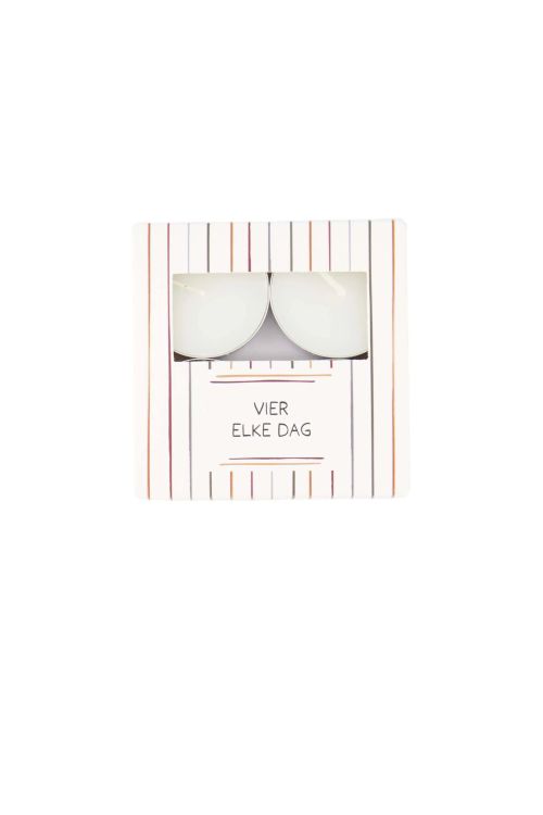 Zusss Theelichtjes in een doosje - Vier elke dag - Set van 8 Zusss Theelichtjes in een doosje - Vier elke dag - Set van 8