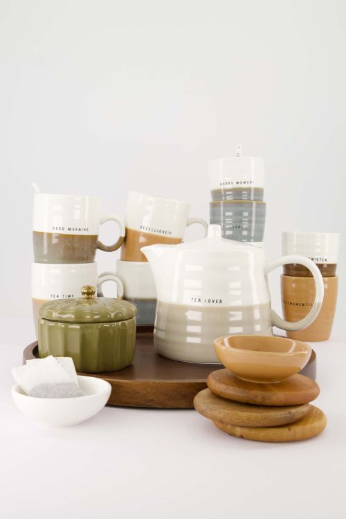 Zusss Theemok - Tea time - wit/zand