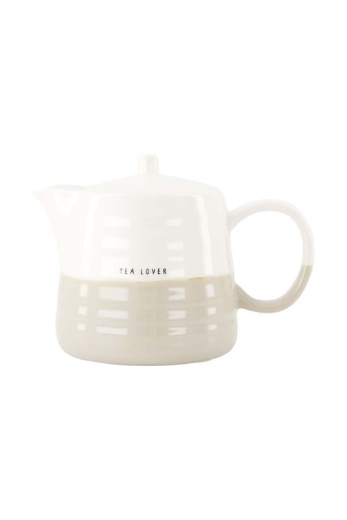 Zusss Theepot - Tea lover - wit/zand Zusss Theepot - Tea lover - wit/zand