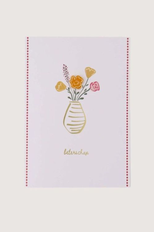 Zusss Wenskaart met broche - Beterschap